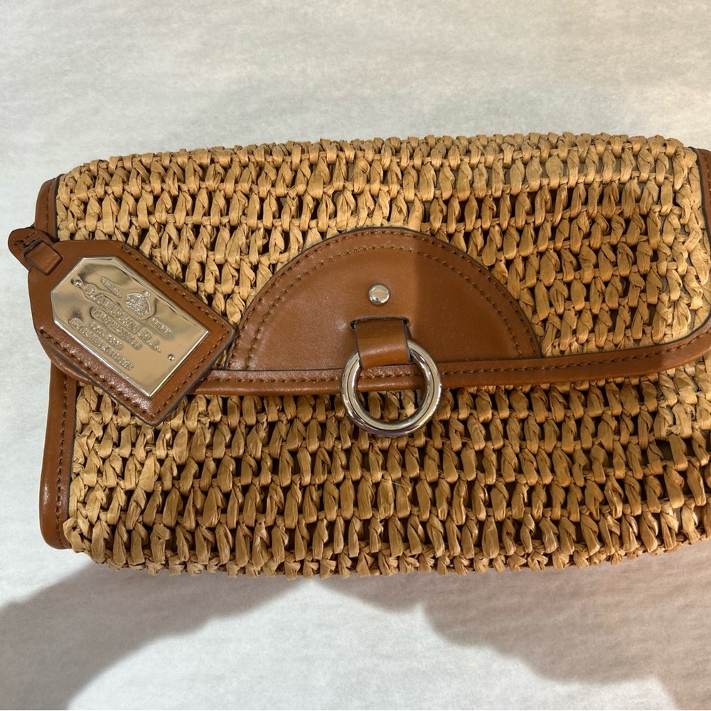 Polo Ralph Lauren Tan Woven Clutch